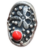 Sold Navajo Coral Dragonfly Ring - Native American