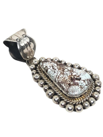 Image of SOLD Navajo D.ry Creek Turquoise Pendan.t- Silver Drop Setting