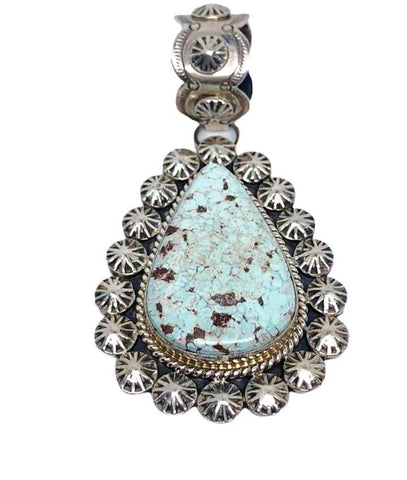 Image of Sold Navajo Dr.y C.reek Turquoise P.endant W/ Large Bail - Native American