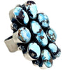 Sold Navajo Golden Hills Turquoise Cluster Ring - Native American