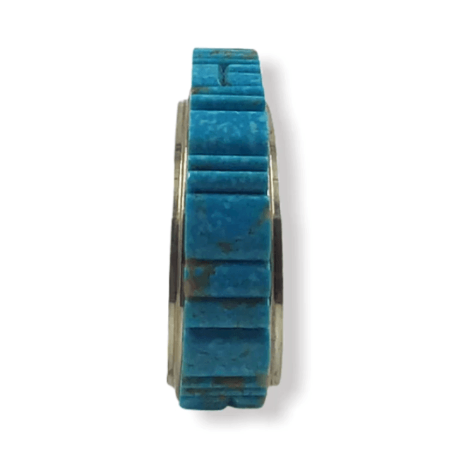 Navajo Inlay Turquoise Bracelet -Melvin Francis & Lester James - Native American