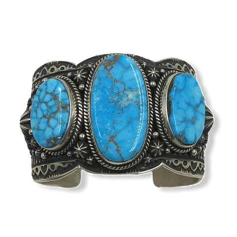 Image of Sold Navajo Kingman Turquoise 3-Stone   - Native American