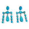 Sold Navajo Kingman Turquoise Chandelier Earrings - Native American