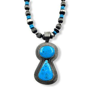 Sold Navajo Kingman Turquoise set- Albert Jake - Native American