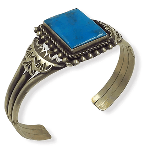 SOLD Navajo Kingman Turquoise Brace.