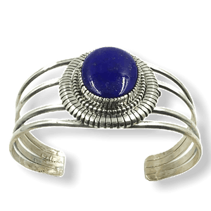 SOLD Navajo Lapis Lazuli Br.acelet-Fancy Bezel