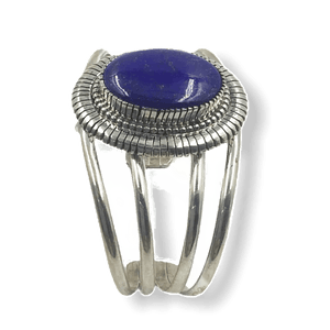 SOLD Navajo Lapis Lazuli Br.acelet-Fancy Bezel
