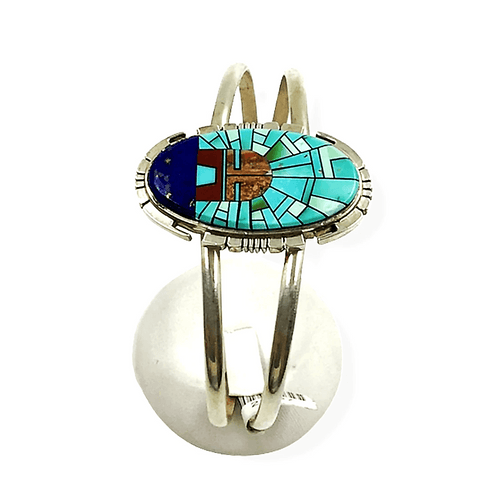 Image of SOLD Navajo Multi Stone Inlay Br.acelet-Fancy Cuts