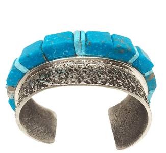 Sold Navajo Multi-Stone Turquoise Cobblestone Tufa  - Native American