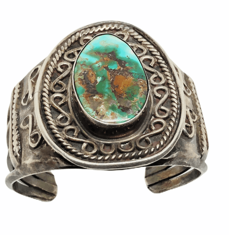 Image of Sold Navajo  Royston Turquoise B.racelet W/ Twist Wire - Native American