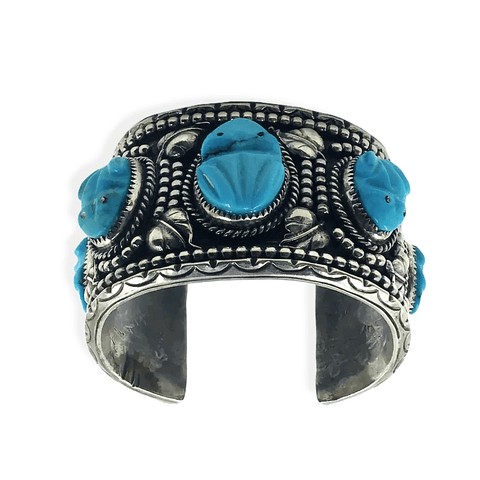 Image of Sold Navajo Turquoise Frog B.racelet