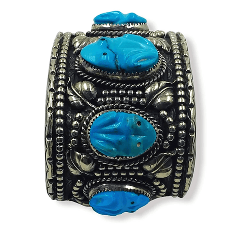 Image of Sold Navajo Turquoise Frog B.racelet