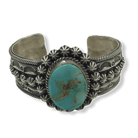 Image of SOLD Navajo Royston Turquoise Bracele.t W/ Stamping