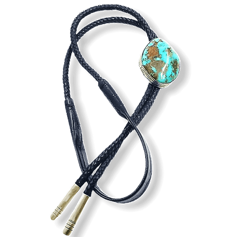 Image of SOLD Navajo Royston Turquoise Nugget B.olo Tie