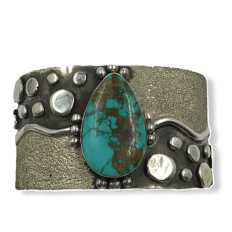 Image of SOLD Navajo Royston Turquoise River Brace.let