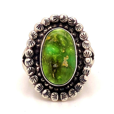 Image of SOLD Navajo Sonoran Turquoise Ring -Old Stlye
