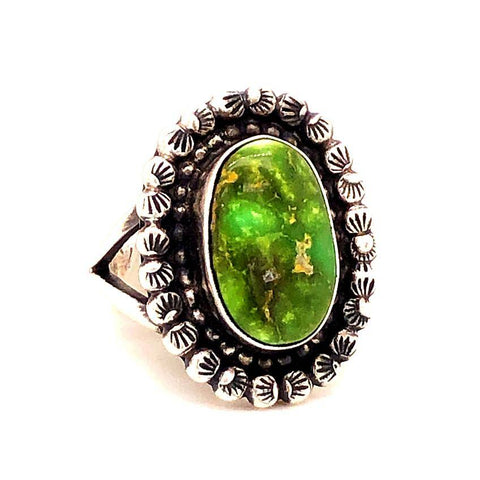 Image of SOLD Navajo Sonoran Turquoise Ring -Old Stlye