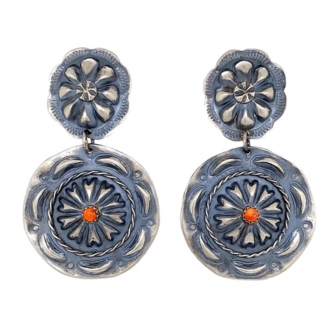 Image of Navajo Spiny Oyster Cowgirl's Post Earrings