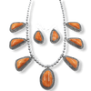Sold Navajo Spiny Oyster N.ecklace Set - Native American