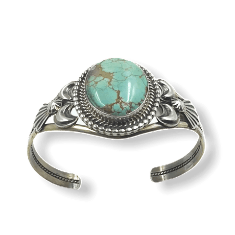 Image of SOLD Navajo Turquoise Bracel.et Drop Bezel