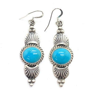 SOLD Navajo Turquoise Ear. by Mike Calladitto