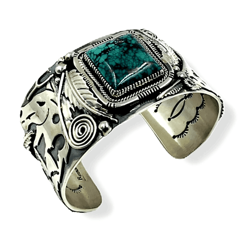 Image of Sold Navajo Wide Turquoise Horse B.racelet - Native American