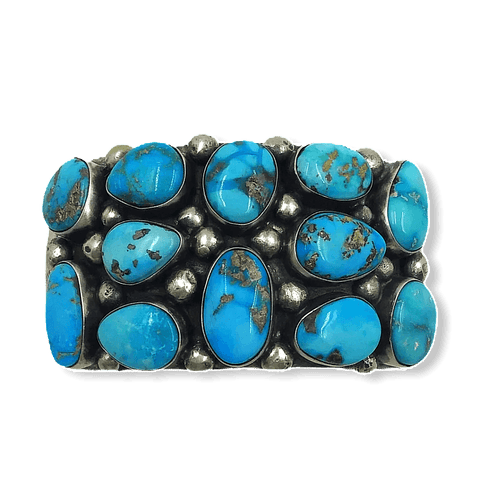 Image of SOLD Navajo Turquoise Nugget Bracele.t -Wide