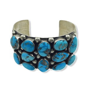SOLD Navajo Turquoise Nugget Bracele.t -Wide