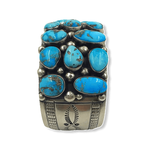 Image of SOLD Navajo Turquoise Nugget Bracele.t -Wide