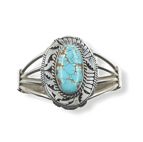 Image of Sold Navajo Turquoise Overlay B.racelet - Native American