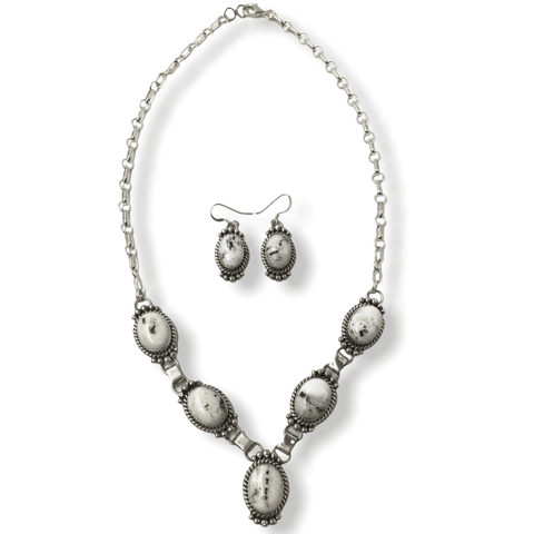 Image of Navajo White Buffalo Necklace Set