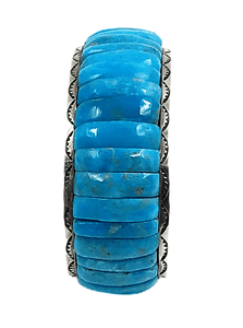SOLD Carlos Eagle Cobble Stone Kingman Turquoise Brace