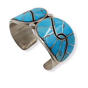 Sold Navajo Inlay Turquoise B.racelet - Native American