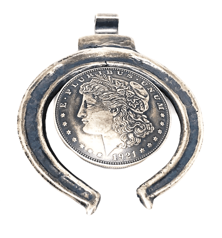 Vintage Pawn Navajo Silver Dollar Naja Pendant Sterling Silver - Native American