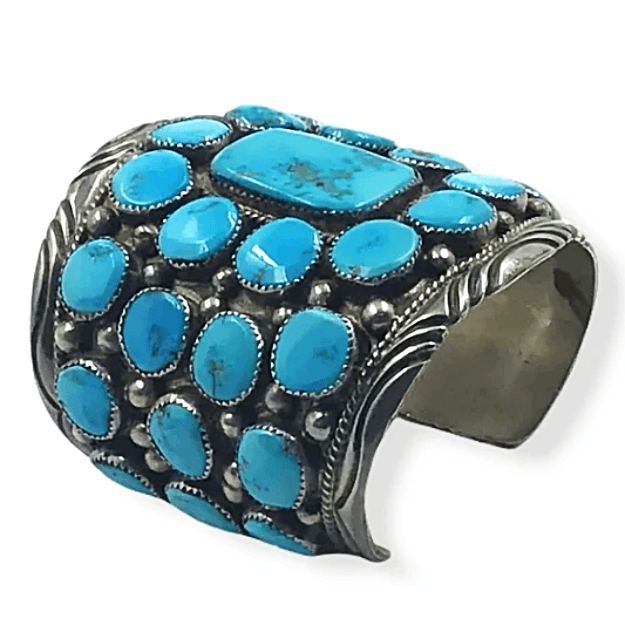 Sleeping Beauty Turquoise Designer Bracelet - Platear
