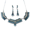 Zuni Sleeping Beauty Turquoise Needlepoint Necklace Set - J. S. Bellson