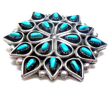 sold Zuni Turquoise Petit Point P.endant & Brooch Pin
